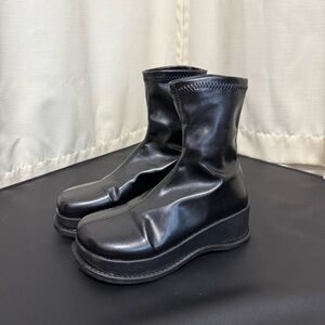 Black Platform Ankle Boots